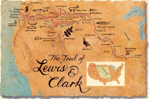 Lewis and Clark Trail map
